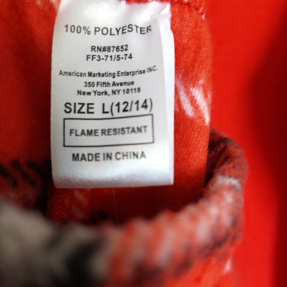 SOLDXMas Elf OnThe Shelf SZ LG 12/14 Unisex PJ Set Top Bottom & Socks NEW W/TAGS - Picture 5 of 16